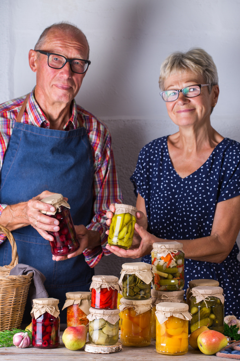 Homemade Preserved and Fermented Food Vegetables 